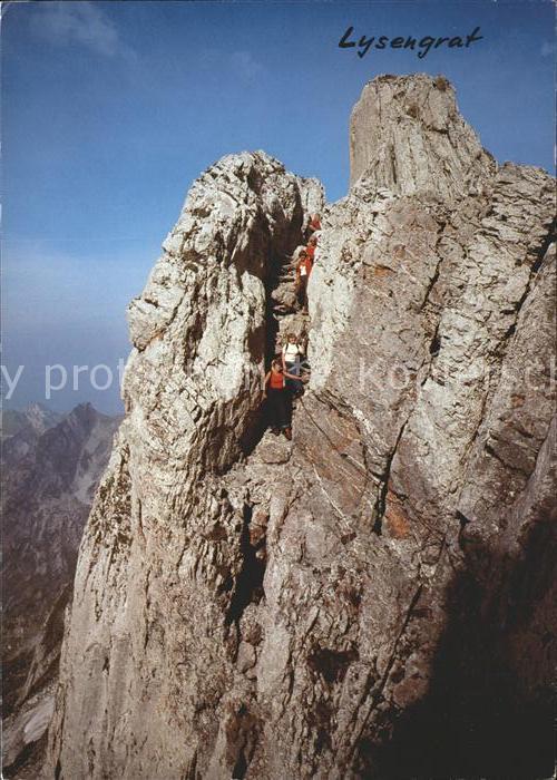 Bergsteigen Klettern Lysengrat Saentis-Rotsteinpass