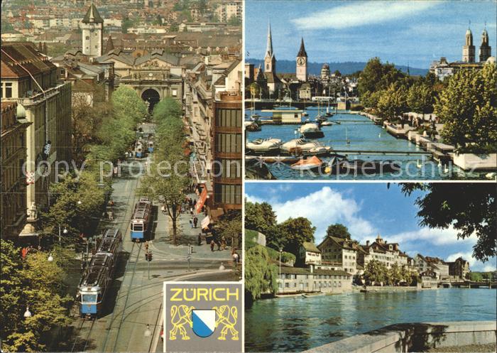 Strassenbahn Zuerich Bahnhofstrasse Utoquai Limmat Schipfe
