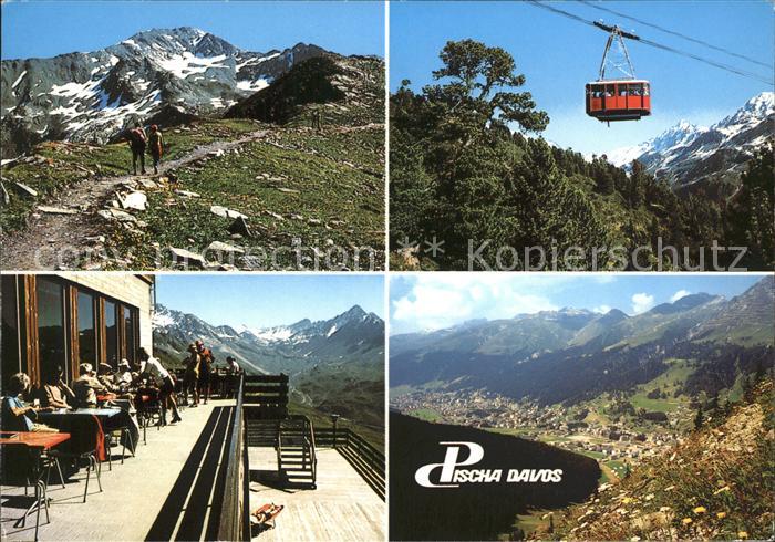 Seilbahn Pischa Davos Bergrestaurant Flüela-Schw