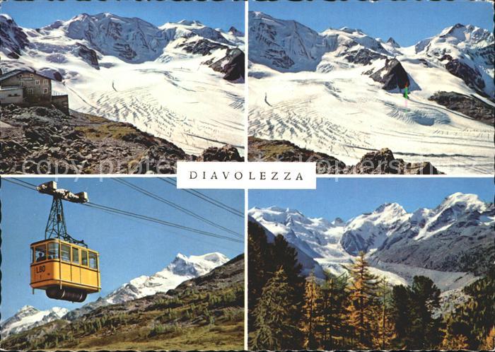 Seilbahn Diavolezza Huette Piz Palue Persgletscher Piz Bernina