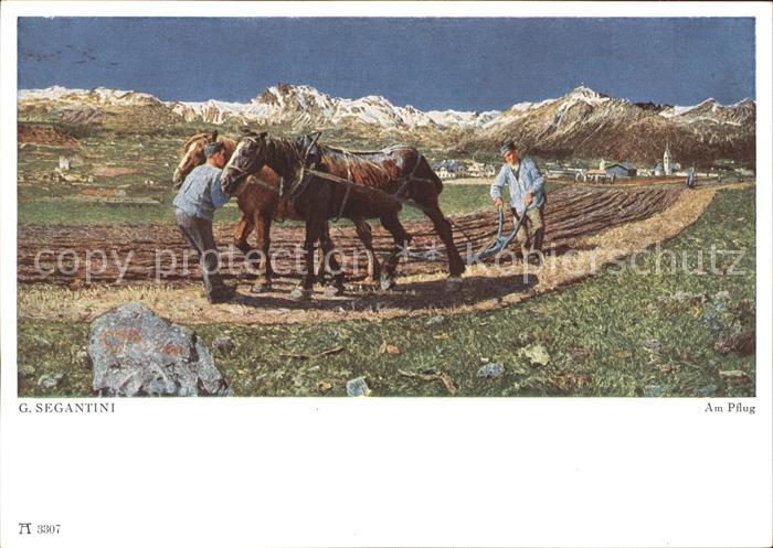 Segantini Giovanni Am Pflug F.A.-Ackermanns-Verlag-Nr. 330