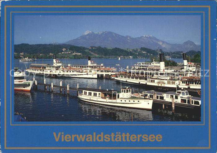Dampfer Seitenrad Vierwaldstaettersee Flotte Dampfschiffgesellschaft