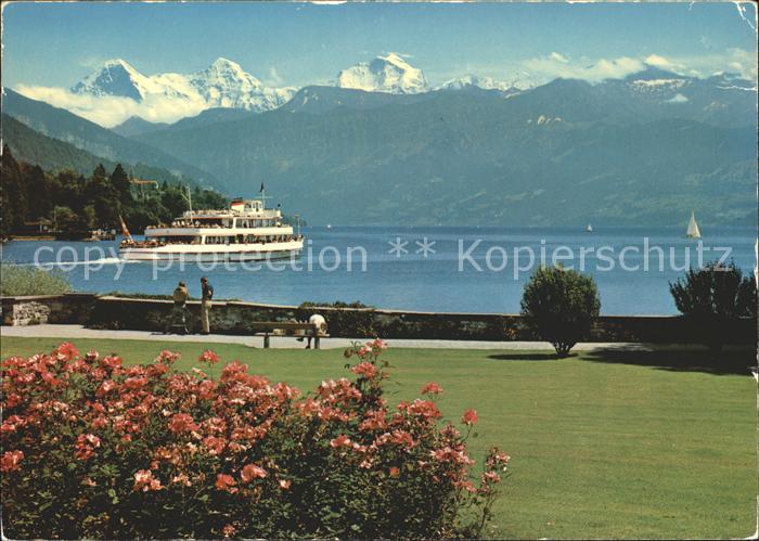 Motorschiffe Thun Schadaupark Eiger Moench Jungfrau