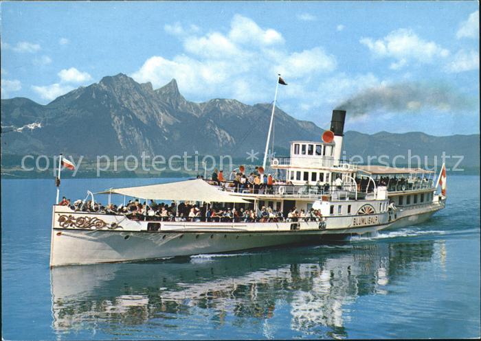 Dampfer Seitenrad Bluemlisalp Thunersee