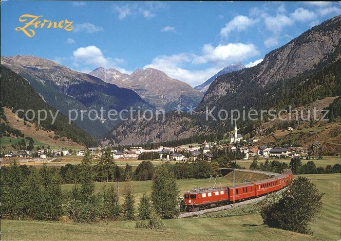 Eisenbahn Zernez Engadin Piz Linard