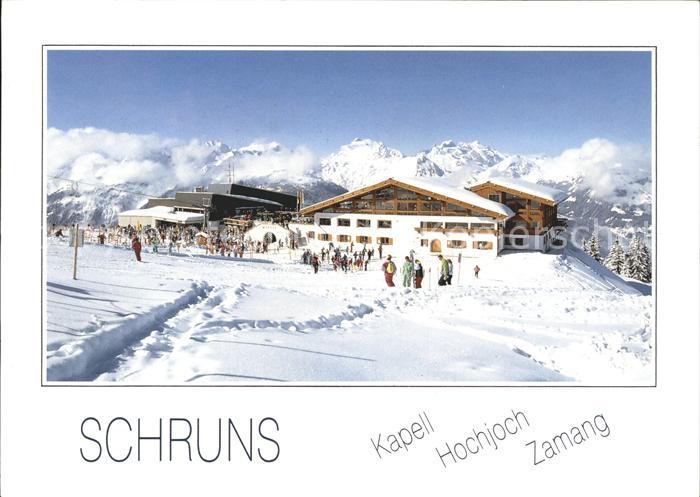 Schruns Vorarlberg Skigebiet Hochjoch Zamang Bergstation Restaurant Kapell Alpe