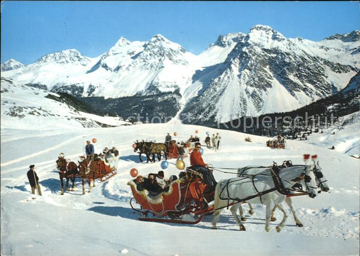 Schlitten Schnee Pferdeschlitten Arosa