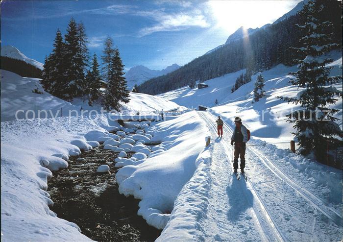 Ski-Langlauf Langlaufloipe Davos Sertig