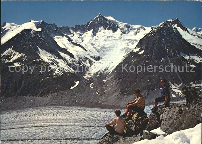 Gletscher Grosser Aletschgletscher Eggishorn Geis
