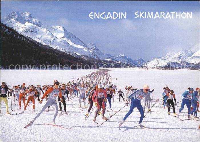Ski-Langlauf Skimarathon Engadin Silvaplanersee