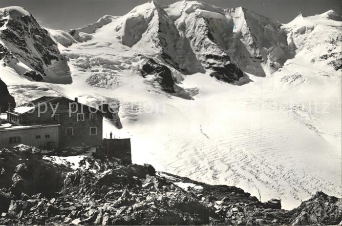 Gletscher Berghaus Diavolezza Piz Cambrena Piz Pa