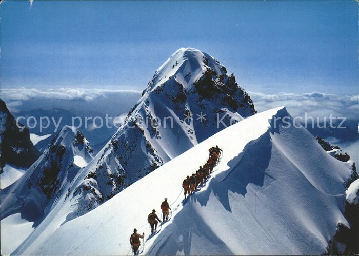 Bergsteigen Klettern Wanderung Schneekoppe Hauptgipfel Piz Roseg