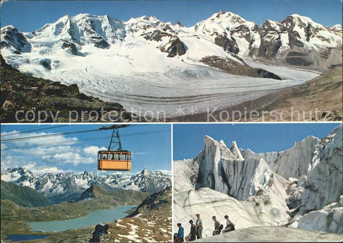 Seilbahn Diavolezza Bernina-See Eistuerme Persgletscher Berninagruppe