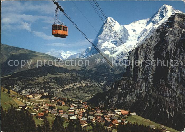 Seilbahn Schilthorn Eiger Moench Muerren