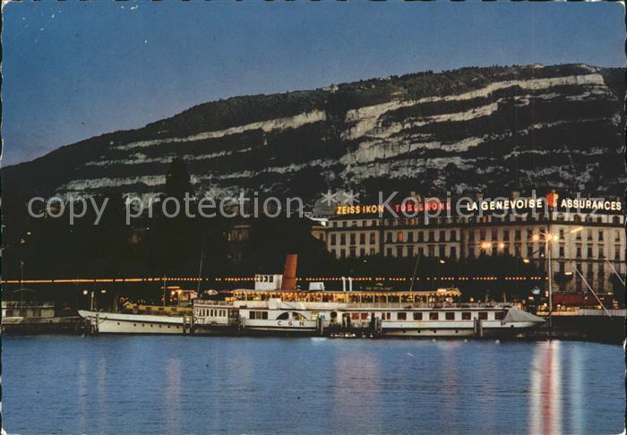 Dampfer Seitenrad C.G.N. Geneve Reede