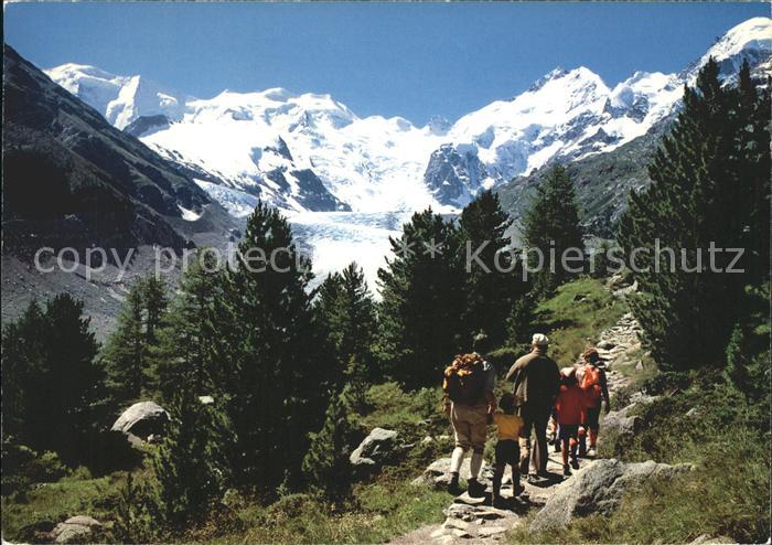 Wandern Weg zur Bovalhütte Morteratschgletscher