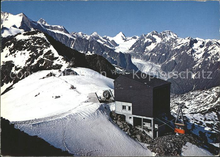 Seilbahn Fiesch-Eggishorn Bergstation Fieschergletscher Oberaarhorn