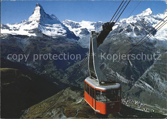 Seilbahn Rothorn Zermatt Matterhorn Dt. Blanche
