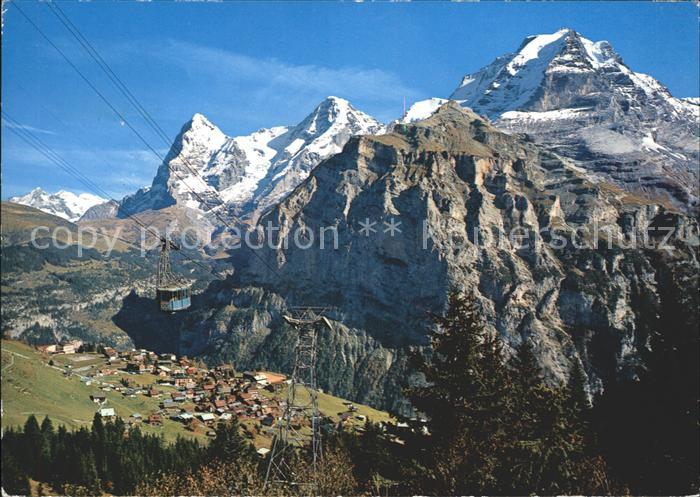 Seilbahn Schilthorn Muerren Eiger Moench Jungfrau