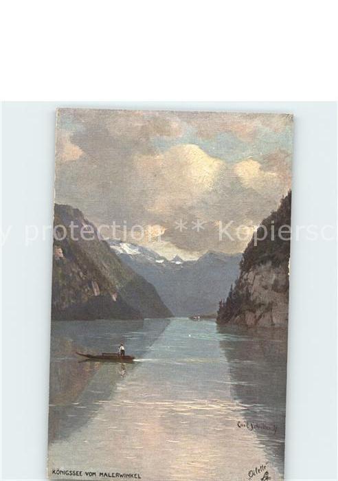 Verlag Tucks Oilette Nr. 624 Berchtesgaden Koenigssee am Malerwinkel
