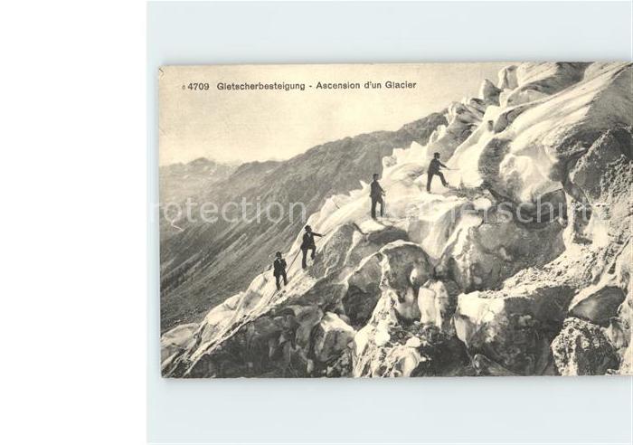 Bergsteigen Klettern Gletscher Ascension d un Glacier
