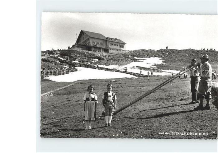 Alphorn Alphornblaeser Ebenalp Kinder Trachten