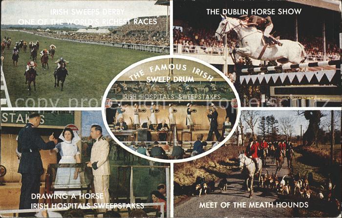 DUBLIN  Ireland Irish Sweeps Derby Horse Show Drawing a Horse Irish Hospitals Sw