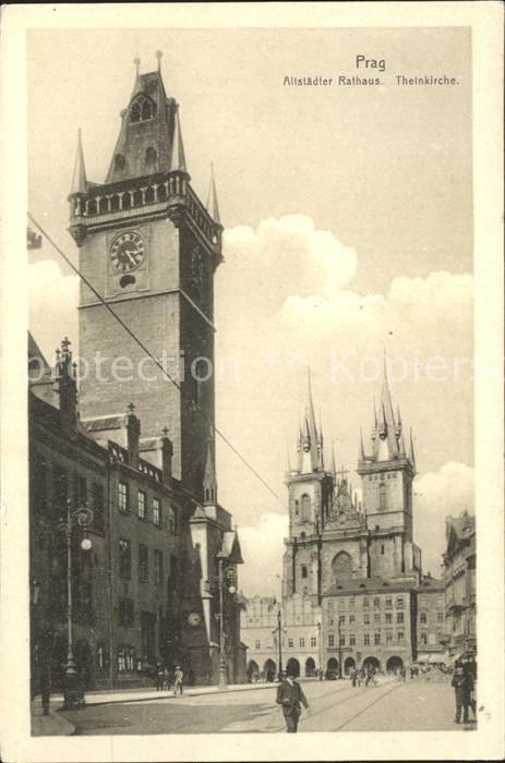 Prag Prahy Prague Altstaedter Rathaus Theinkirche