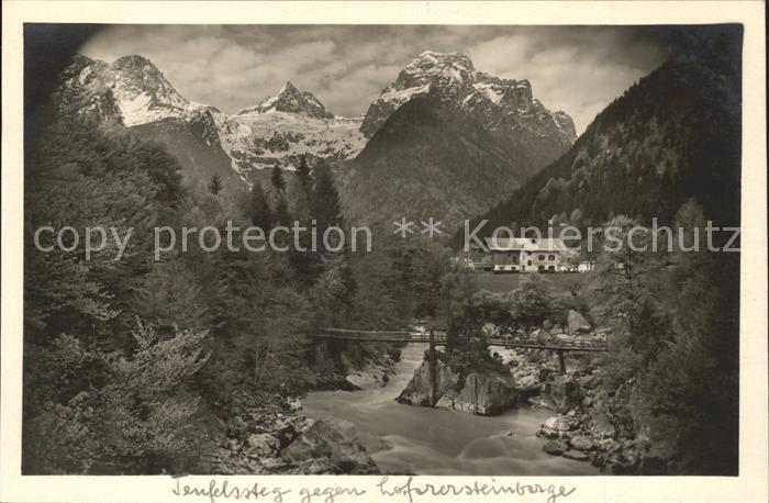 Lofer Teufelssteg mit Loferer Steinberge
