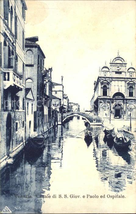 Venezia Venedig Canale di S S Giov e Paolo ed Ospitale