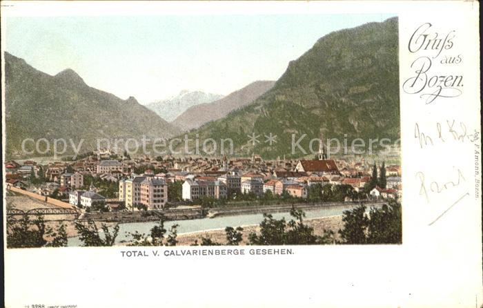 Bozen Suedtirol Blick vom Calvarienberge