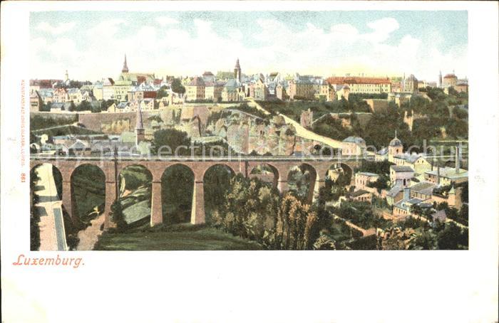 Luxemburg Luxembourg Stadtansicht Viadukt