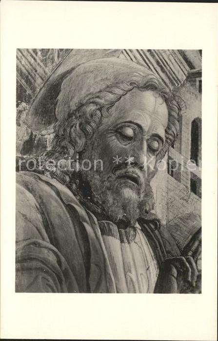Padova Chiesa degli Eremitani Dettaglio dell'affresco S Giacomo contotto al supp