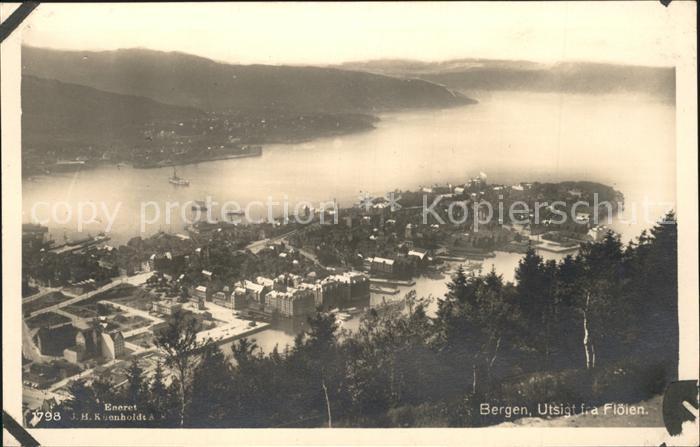 Bergen Norwegen Utsigt fra Floeien