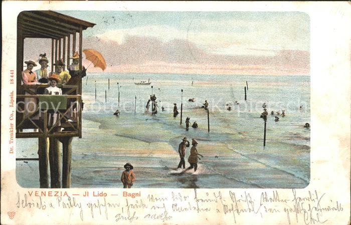 Venezia Venedig Il Lido Bagni