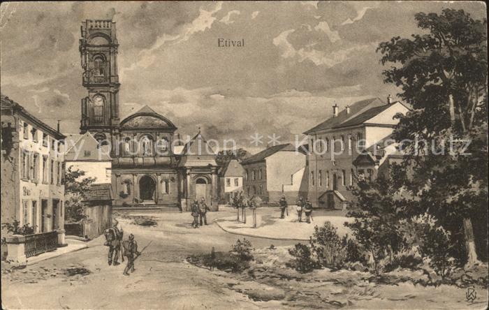 Etival-Clairefontaine Ortsansicht Feldpost