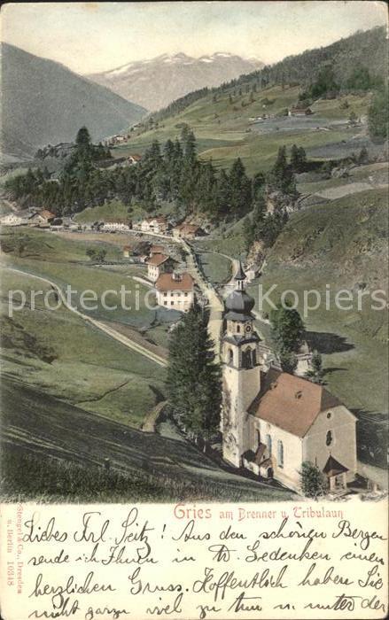 Gries Brenner mit Kirche und Tribulaun