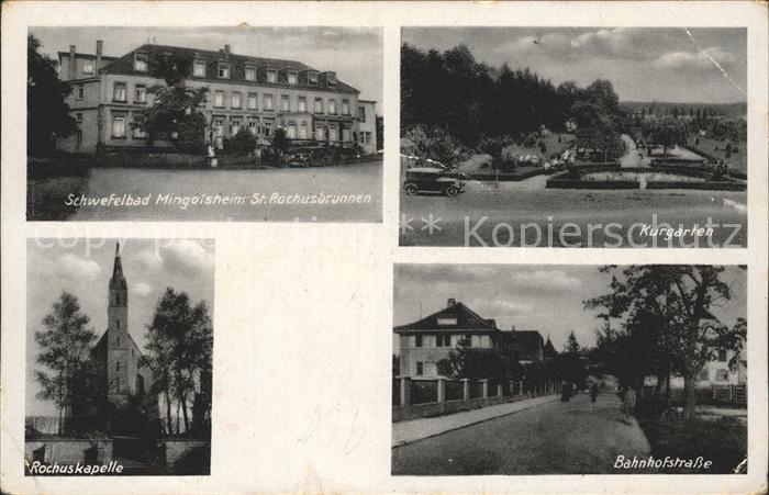 Mingolsheim Schwefelbad St Rochusbrunnen Kurgarten Rochuskapelle Bahnhofstrasse