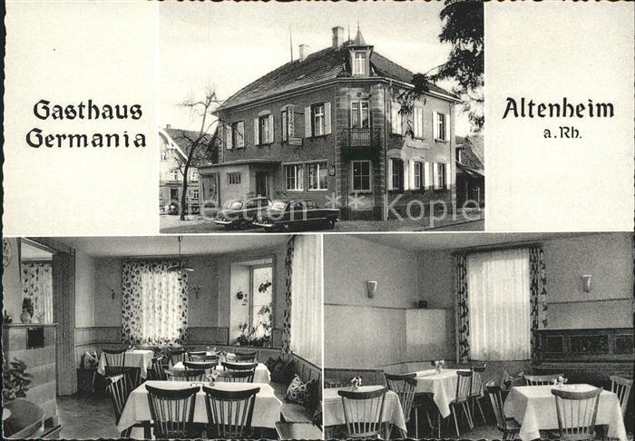Altenheim Bas-Rhin Gasthaus Germania Gaststube