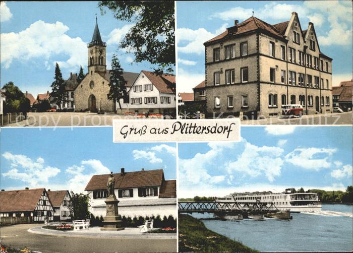 Plittersdorf Bonn Kirche Rathaus Denkmal Fahrgastschiff
