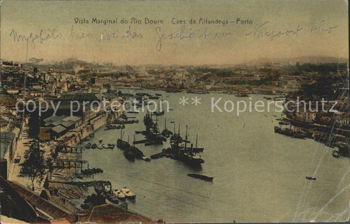 Porto Portugal Vista Marginal do Rio Douro Caes da Pilfandega