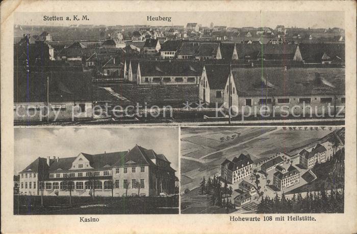 Stetten kalten Markt Ortsansicht Heuberg Kasino Hohewarte mit Heilstaette