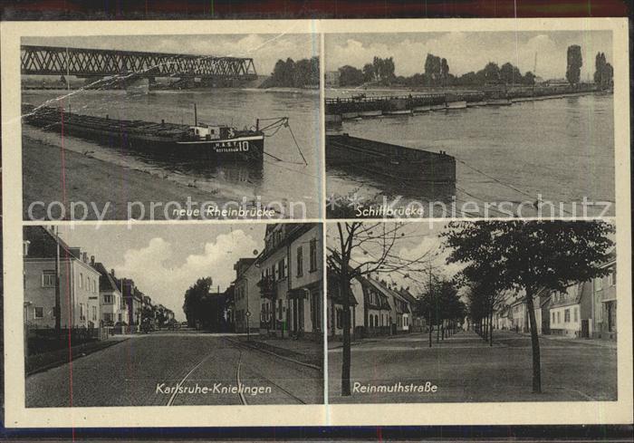 Knielingen Neue Rheinbruecke Frachter Schiffbruecke Strassenpartie Reinmuthstras