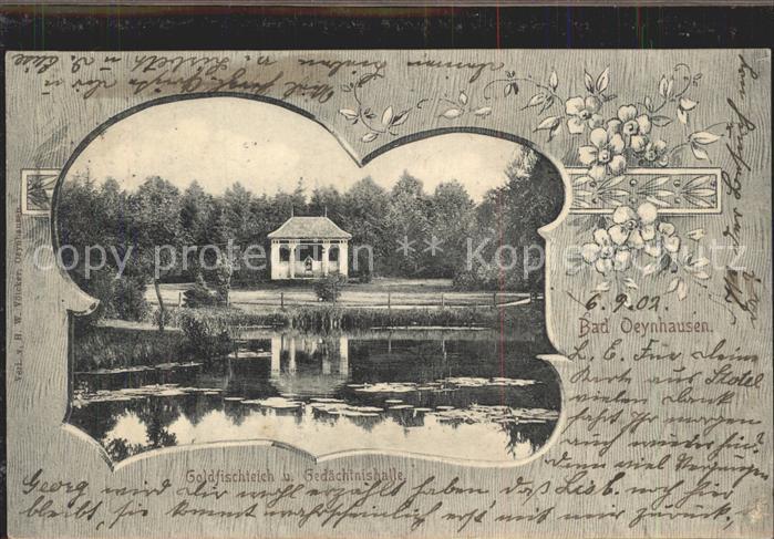 Bad Oeynhausen Goldfischteich und Gedaechtnishalle