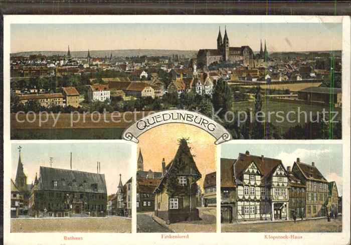 Quedlinburg Harz Panorama Rathaus Finkenherd Klopstock Haus