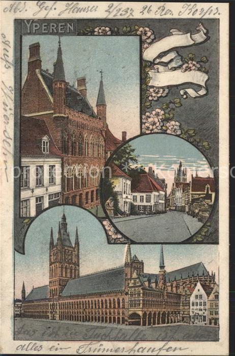 Ypern Ypres Teilansichten Tuchhalle