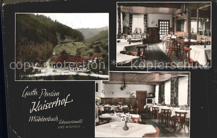 Muehlenbach Baden Gasthaus Pension Kaiserhof Gastraeume