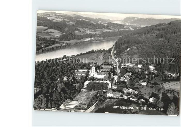 Linz Donau Stift Wilhering Fliegeraufnahme