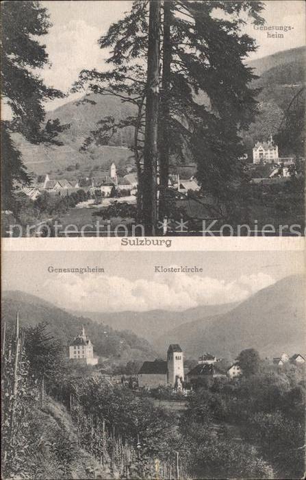 Sulzburg Blick vom Waldrand Genesungsheim Klosterkirche