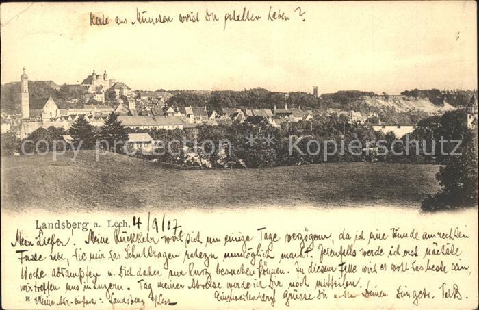 Landsberg Lech Blick auf die Altstadt